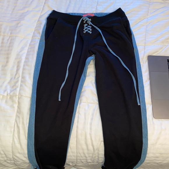 Signature8 Pants & Jumpsuits Signature8 Half Denim Half Sweatpants